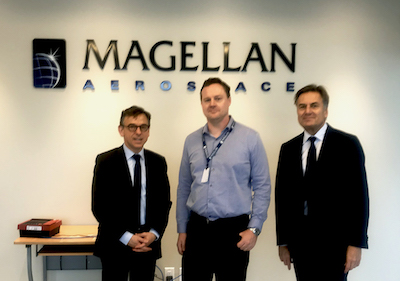 Visite en novembre 2019 au siège à Toronto : Philippe STEFANINI, Directeur Général Provence Promotion, Jim POWELL, VP Magellan Aerospace et Patrick IMBERT, Directeur Business France Invest North America